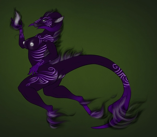 2017 5_fingers anthro anus breasts butt curled_horn digital_media_(artwork) dragon female fingers full-length_portrait glowing glowing_anus glowing_nipples green_background green_eyes horn looking_at_viewer magic markings nipples non-mammal_breasts nude orb portrait pupils purple_body purple_horn purple_skin ree'ransha side_view simple_background slit_pupils smooth_horn solo stripes white_anus white_body white_nipples white_skin white_stripes wingless_dragon yaroul // 1280x1116 // 102.3KB
