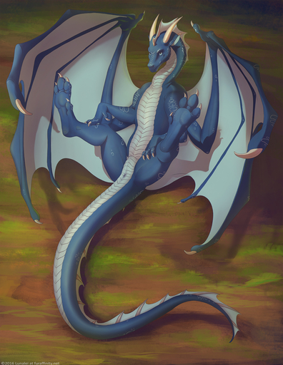 animal_genitalia anus dragon feral fully_sheathed genitals hi_res horn looking_at_viewer lunalei lying makaidos male membrane_(anatomy) membranous_wings nude on_back presenting scalie sheath smile solo spread_legs spreading text url wings // 1084x1400 // 945.1KB