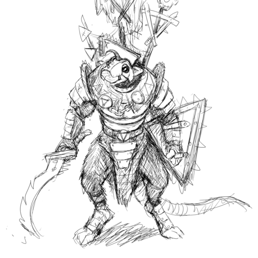 1:1 2018 anthro black_and_white clothed clothing dialogue hi_res hladilnik looking_at_viewer male mammal melee_weapon monochrome muscular muscular_anthro muscular_male rodent shield simple_background skaven solo standing sword teeth warhammer_(franchise) warhammer_fantasy weapon white_background // 1280x1280 // 1.1MB