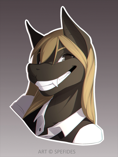 anthro biobatz bust_portrait chiropteran clothing fangs hair happy icon long_hair looking_at_viewer male mammal portrait simple_background smile solo spefides topwear vest // 800x1066 // 859.6KB