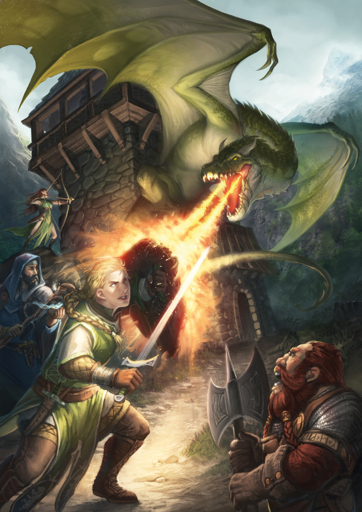 armor blonde_hair braided_hair clothed clothing day detailed_background dragon dwarf elf female fire group hair holding_axe holding_object holding_sword holding_weapon human humanoid male mammal melee_weapon open_mouth outside pechschwinge scalie sky sword teeth tongue weapon western_dragon // 744x1052 // 1.4MB