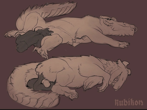 animal_genitalia anthro balls breasts canid canine canis coal_(samt517) cute_face domestic_dog duo face_in_crotch felkin female feral genitals larger_male male malefemale mammal rubikon sheath side_boob size_difference sleeping smaller_female smile theotormon // 1280x964 // 80.5KB