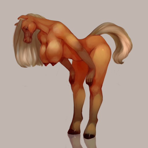 1:1 anthro baleinebleue bent_over bent_over_with_legs_held_straight big_breasts blonde_hair breasts brown_body brown_eyes brown_fur digital_media_(artwork) equid equine extended_legs female fur hair hands_on_knees hands_on_legs hands_on_own_knees hands_on_own_legs hands_on_own_thighs hands_on_thighs hanging_breasts holding_knees holding_legs holding_thighs hooves horse leaning_on_self legs_together looking_down mammal nipples nude shaded solo straight_legs // 709x709 // 279.0KB