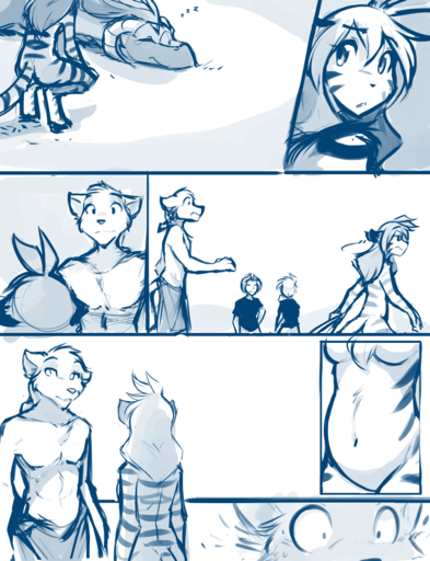 2017 anthro blue_and_white bottomwear butt canid canine canis casual_nudity chest_tuft clothed clothing comic conditional_dnp crouching database_error_(twokinds) digitigrade felid female flora_(twokinds) fur group hair human keidran loincloth madam_reni_(twokinds) male mammal monochrome nude pantherine pregnant simple_background sketch sleeping striped_body striped_fur stripes surprise sythe_(twokinds) tiger tom_fischbach topless trace_legacy tuft twokinds webcomic webcomic_character white_background wolf // 825x1075 // 166.9KB