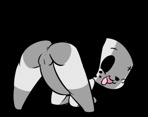 all_fours alpha_channel animate_inanimate anthro anus canid female genitals happy hi_res mammal nintendo nintendo_switch one_eye_closed presenting pussy short_stack simple_background solo switch_dog tailwag transparent_background video_games vono wink // 1588x1256 // 173.1KB