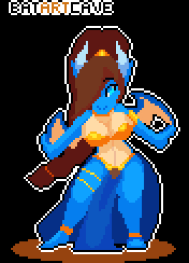 alpha_channel animated batartcave blue_body blue_clothing blue_eyes bottomwear bouncing_breasts breasts brown_hair clothing digital_media_(artwork) dragon eyebrow_through_hair eyebrows female front_view full-length_portrait hair hair_over_eye loincloth looking_at_viewer one_eye_obstructed pixel_(artwork) pixel_animation portrait qua_qua short_playtime simple_background solo tan_body translucent translucent_hair transparent_background wings // 440x610 // 136.9KB