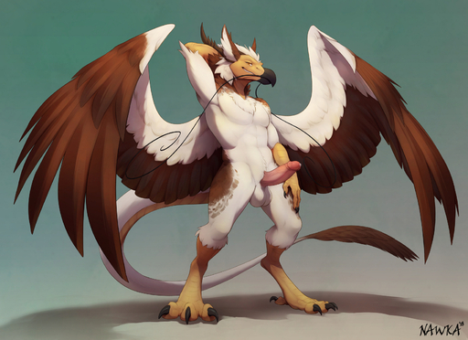 2018 4_toes abs accipitrid accipitriform anisodactyl anthro avery_(ozawk) avian balls barbel_(anatomy) beak biped bird bird_feet black_beak bodily_fluids brown_body brown_feathers brown_wings claws digital_media_(artwork) dragon eastern_dragon egyptian_vulture erection feathered_wings feathers feet flesh_whiskers genital_fluids genitals glans hi_res horn humanoid_genitalia humanoid_penis hybrid inner_ear_fluff looking_at_viewer male muscular muscular_anthro muscular_male nawka nude old_world_vulture pecs penis pose precum presenting scuted_arms scutes signature simple_background smile solo standing tail_tuft talons toes tuft vulture white_balls white_body white_feathers white_wings wings // 1650x1200 // 1.5MB