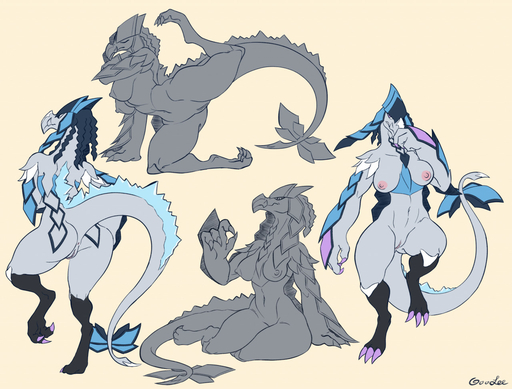 2022 anthro anus breasts butt dragon female genitals goolee kommo-o nipples nude pokemon_(species) pose presenting presenting_hindquarters presenting_pussy pussy raised_tail scalie sitting solo spread_legs spreading video_games // 1280x973 // 252.0KB