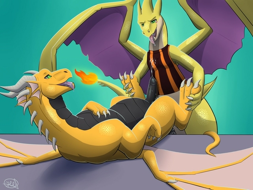 4:3 anal anal_penetration aroused black_penis bodily_fluids charizard cum cum_inflation cum_while_penetrated cumshot dragon duo ejaculation erection fan_character feet ferilla genital_fluids hands-free inflation looking_pleasured male malemale nintendo orgasm paws penetration penis pokemon pokemon_(species) saliva thick_hips thick_thighs tongue video_games // 1280x960 // 205.9KB