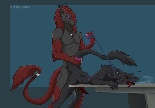 anal anthro bent_over collar duo hi_res leash linuell male malemale male_penetrated male_penetrating male_penetrating_male marilyn_gaahl_infernus penetration penis petplay roleplay sergal sex wortzenhein // 3000x2100 // 1.9MB