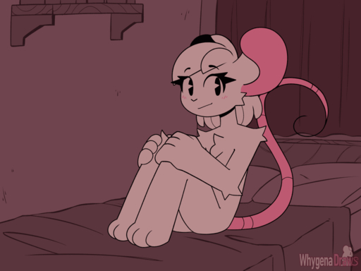 animated anthro bedroom black_sclera conditional_dnp dialogue male mammal mouse murid murine reggie_(whygena) rodent sitting solo tentacles whygena // 1000x750 // 422.3KB