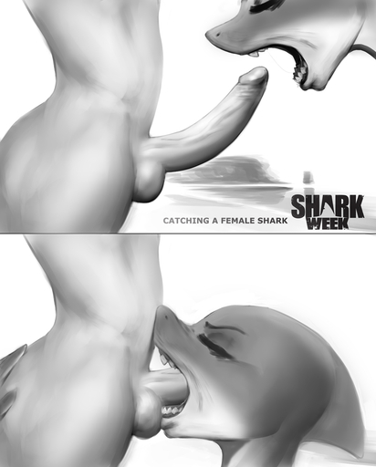anthro anthro_penetrated balls biped bodily_fluids butt butt_grab catch catching cliff deep_throat discovery_channel drooling duo english_text erection eyelashes fellatio female female_on_human female_penetrated fin fish genitals hand_on_butt human human_on_anthro human_penetrating human_penetrating_anthro interspecies landscape male malefemale male_on_anthro male_penetrating male_penetrating_female mammal marine meme oral oral_penetration penetration penile penis saliva sea sex shark shark_week simple_background teeth text water zaggatar // 804x1000 // 160.3KB