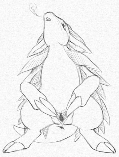 anus clitoris female feral genitals graphite_(artwork) looking_up mammal monochrome nintendo open_mouth pencil_(artwork) pokemon pokemon_(species) pussy sandslash simple_background solo spread_pussy spreading standing traditional_media_(artwork) video_games white_background yaroul // 541x715 // 322.1KB