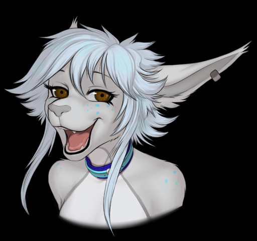 alpha_channel anthro ara_(kin) canid canine canis collar domestic_cat ear_piercing ears_back felid feline felis female freckles grin hi_res hybrid mammal open_mouth piercing pivoted_ears smile tongue totesfleisch8 wolf // 2000x1876 // 1.9MB