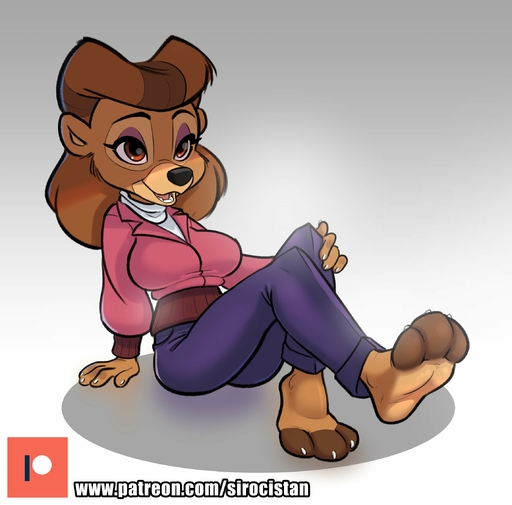 3_toes anthro barefoot claws clothed clothing feet female fully_clothed hi_res mammal rebecca_cunningham siroc sitting solo toe_claws toes ursid // 2295x2262 // 287.0KB