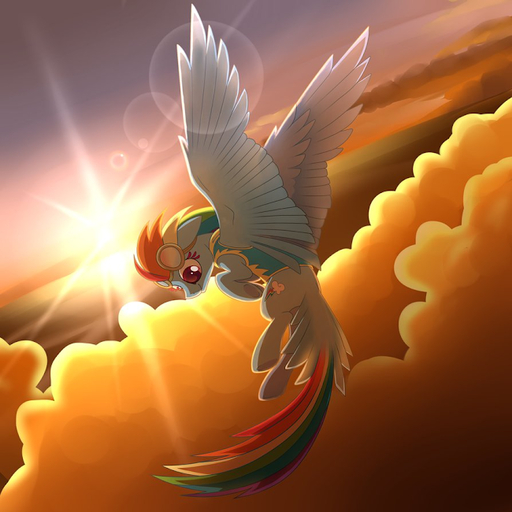 1:1 clothed clothing equid equine eyewear female feral flying friendship_is_magic goggles horse mammal my_little_pony pegasus rainbow_dash_(mlp) solo wingedwolf94 wings // 650x650 // 416.7KB