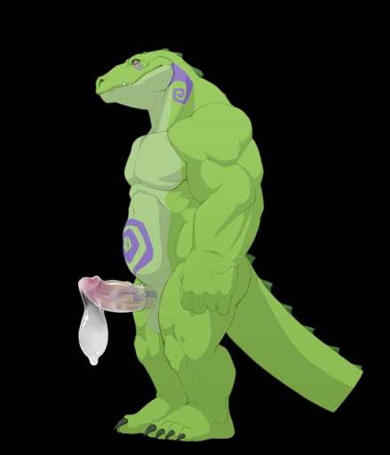 2d_animation 4_toes 5_fingers alligator alligatorid animated anthro balls barefoot big_penis biped black_background bodily_fluids condom crocodilian cum erection feet filled_condom fingers genital_fluids genitals green_body green_scales green_skin humanoid_genitalia humanoid_penis hypnosis luvbites male mind_control motion_tweening musclegut muscular muscular_anthro muscular_male nude penis reptile scales scalie sexual_barrier_device short_playtime simple_background solo spiral_eyes standing toes vein veiny_penis vincent_(luvbites) wearing_condom wolfy-nail // 926x1080 // 2.7MB