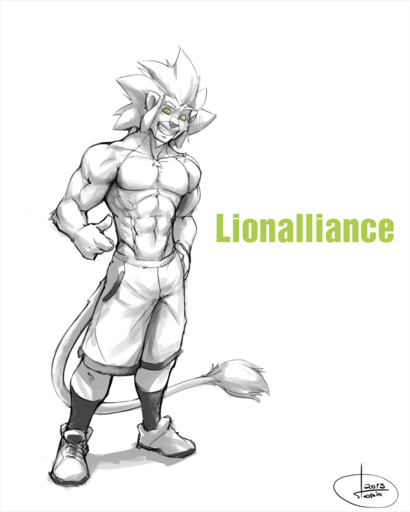 2013 4:5 abs anthro athletic biceps biped bottomwear clothed clothing fangs felid footwear fur green_eyes grin lion looking_at_viewer male mammal muscular muscular_anthro pantherine pecs pose shoes shorts smile solo standing stoopix teeth topless // 768x960 // 236KB