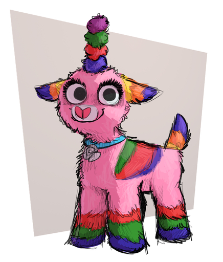 2019 animate_inanimate equid equine female feral fur horn horse keadonger living_piñata mammal pink_body pink_fur piñata scp-956 scp_foundation simple_background smile solo unicorn // 840x986 // 511.8KB