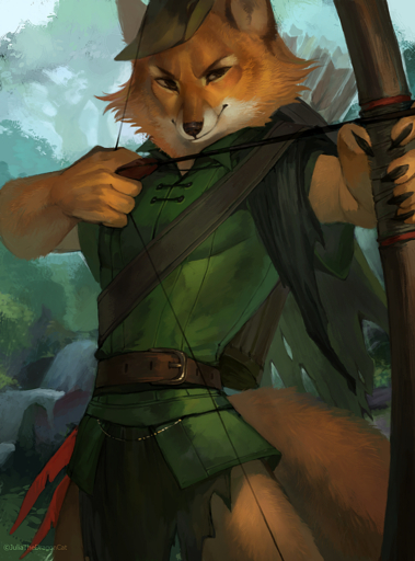 2020 5_fingers anthro arrow belt biped black_claws black_nose bottomless bow_(weapon) brown_body brown_ears brown_eyes brown_fur canid canine claws clothed clothing countershade_face countershading day detailed_background digital_media_(artwork) disney feathers finger_claws fingers fluffy fluffy_tail fox fur green_clothing green_hat green_headwear green_topwear hat headgear headwear hi_res holding_arrow holding_bow holding_bow_(weapon) holding_object holding_weapon inner_ear_fluff juliathedragoncat loose_feather male mammal moss multicolored_body multicolored_fur orange_body orange_fur outside plant portrait quiver ranged_weapon red_body red_feathers robin_hood robin_hood_(disney) solo standing three-quarter_portrait topwear tree tuft weapon white_body white_countershading white_fur // 1024x1383 // 3.1MB