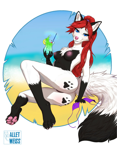 2020 4:5 4_toes 5_fingers allet_weiss anthro araivis-edelveys areola blue_eyes breasts canid canine digital_media_(artwork) eyebrows eyelashes feet female fingers fox hair hi_res leah_(lipton) mammal nipples red_hair smile solo toes // 1024x1280 // 275.1KB