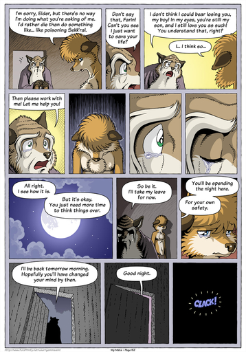 aldus anthro bodily_fluids canid canine comic crying dialogue english_text farin fox geminisaint hi_res male mammal moon night sad shaking shivering speech_bubble tears text // 896x1280 // 481.2KB