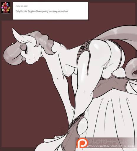 2015 anthro anthrofied avante92 bent_over breasts butt clothing earth_pony english_text equid equine female garter_belt garter_straps hi_res hooves horse legwear mammal monochrome nipples nude pony sapphire_shores_(mlp) solo stockings text // 1280x1413 // 551.4KB