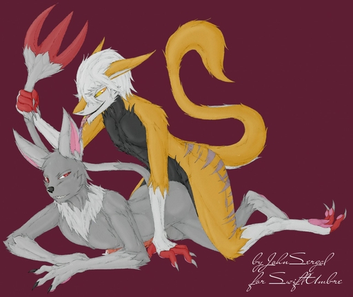 anal anthro bodily_fluids butt cum duo erection fan_character female genital_fluids johnsergal johnsergal_(character) kemono licking male malemale male_penetrated male_penetrating male_penetrating_male mammal penetration penis precum sergal sex swiftumbre_(character) tongue tongue_out // 1280x1077 // 184.0KB