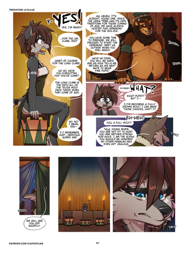 anthro canid canine canis clothed clothing comic dialogue digitigrade english_text female fluff-kevlar fur hair male mammal tala_(fluff-kevlar) text wolf // 906x1181 // 760.5KB