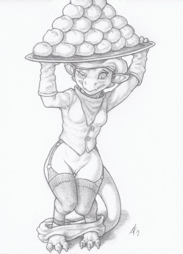 2019 accidental_exposure baker blush bodily_fluids bread breasts clothed clothing crestfallenartist female food garter_straps genitals hat headgear headwear kobold legwear lingerie non-mammal_breasts pants_down partially_clothed pussy scalie sketch solo standing stockings tears wardrobe_malfunction // 780x1082 // 681.3KB