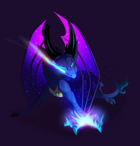 2019 absurd_res black_body black_scales blue_eyes digital_media_(artwork) dragon female feral hi_res plaguedogs123 purple_background scales simple_background solo wyvern // 3413x3557 // 2.6MB