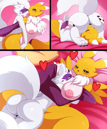 2016 69_position <3 absurd_res alopex anthro anthro_on_anthro armwear bandai_namco bed between_breasts big_breasts big_butt black_sclera blue_eyes blush breast_fondling breast_grab breast_pillow breast_play breasts bridal_gauntlets butt butt_grab canid canine cheek_tuft clothing crossover cuddling cunnilingus digimon digimon_(species) dipstick_ears dipstick_tail duo eye_contact facesitting facial_tuft feet female femalefemale fondling fox french_kissing from_front_position fur furniture grabbing_from_behind half-closed_eyes hand_on_breast hand_on_butt hand_on_head hi_res hug huge_breasts kissing looking_at_another lying mammal missionary_position mostly_nude multicolored_body multicolored_ears multicolored_fur multicolored_tail multiple_positions narrowed_eyes neck_tuft nipples nude on_back on_bed oral purple_body purple_fur raised_tail reach_around rear_view renamon romantic romantic_couple sex smile spread_legs spreading sssonic2 teenage_mutant_ninja_turtles tuft two_tone_body two_tone_fur vaginal white_body white_fur yellow_body yellow_fur // 2652x3191 // 2.9MB