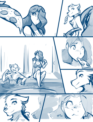 2019 anthro beach bedroom_eyes bikini bite blush breasts building canid canine canis casual_nudity clothed clothing comic conditional_dnp duo eating english_text female food fully_clothed fur human keidran looking_aside looking_at_another looking_away male mammal maren_taverndatter midriff monochrome narrowed_eyes nom nude outside partially_submerged party pizza seaside seductive sketch skimpy smile solo swimming_pool swimwear sythe_(twokinds) text tom_fischbach twokinds water webcomic webcomic_character wolf // 825x1075 // 484.8KB
