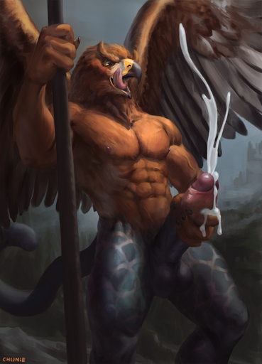 2017 abs accipitrid accipitriform anthro avian balls beak biceps big_penis bird bodily_fluids chunie claws cum cum_drip cumshot day detailed_background digital_media_(artwork) dripping eagle ejaculation erection excessive_cum feathered_wings feathers felid fog foreskin fur genital_fluids genitals glans gryphon hi_res holding_object holding_penis huge_penis humanoid_genitalia humanoid_penis hybrid leopard looking_down male mammal masturbation muscular muscular_anthro muscular_male mythological_avian navel nipples nude open_mouth orgasm outside pantherine pecs penile penile_masturbation penis retracted_foreskin saliva saliva_string sky smile solo spots spotted_body spotted_fur spread_wings standing thick_penis tongue tongue_out vein veiny_muscles veiny_penis wings // 922x1280 // 451.4KB