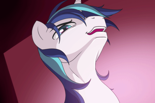 2015 2d_animation 3:2 animated blue_hair crossover equid equine feral friendship_is_magic hair hasbro horn horse lol_comments long_hair looking_at_viewer male mammal monogatari my_little_pony parody reaction_image shining_armor_(mlp) short_playtime solo stoic5 unicorn // 600x400 // 220.0KB