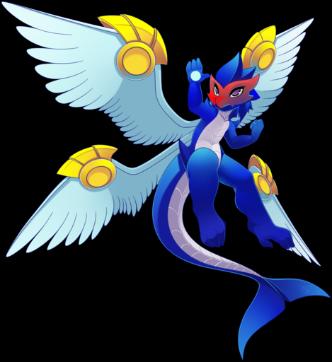 2019 4_fingers alpha_channel anthro blue_body blue_skin digital_media_(artwork) dragon feathered_dragon feathers fin fingers hi_res male purple_eyes rudragon simple_background solo transparent_background // 1280x1398 // 801.4KB