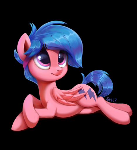 2017 alpha_channel blue_hair cutie_mark equid equine female feral firefly_(pre-g4) hair hasbro hi_res horse lying mammal my_little_pony pegasus pink_eyes simple_background solo sorc transparent_background wings // 1353x1480 // 846.8KB