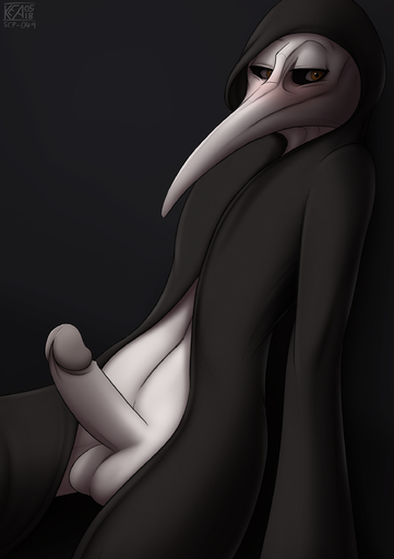 absurd_res balls bone clothed clothing genitals hi_res humanoid humanoid_genitalia humanoid_penis keadonger looking_at_viewer male mask not_furry penis plague_doctor scp-049 scp_foundation simple_background solo white_balls white_penis // 1748x2480 // 1.5MB