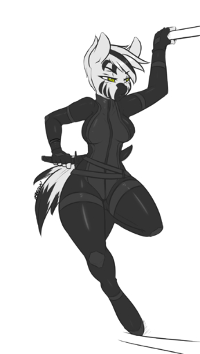 2014 anthro avante92 bodysuit breasts clothing equid equine fan_character female hi_res horse mammal melee_weapon ninja pose pyrite_(oc) rubber skinsuit solo stripes sword thick_thighs tight_clothing warrior weapon wide_hips yellow_eyes zebra // 1300x2300 // 388.7KB
