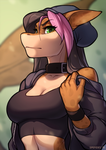 2019 5_fingers anthro black_hair breasts clothed clothing eyebrows eyelashes female fin fingers fish green_eyes hair marine non-mammal_breasts shark solo spefides vivian_(greyskee) // 601x850 // 517.2KB