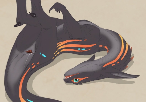 2019 animal_genitalia butt cloaca dragon female feral flamespitter genitals horizontal_cloaca looking_at_viewer lying nude on_back orm presenting presenting_hindquarters scalie solo // 1280x890 // 118.9KB