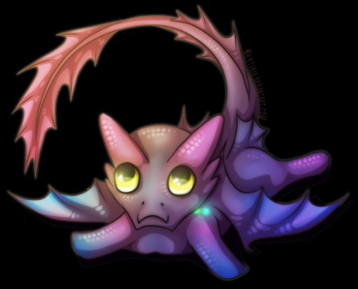 alpha_channel ambiguous_gender chibi dragon feral hi_res membrane_(anatomy) membranous_wings neytirix nude simple_background solo transparent_background wings yellow_eyes // 1684x1358 // 1.7MB