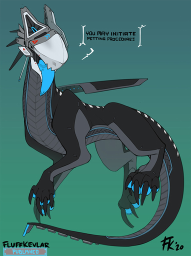 2020 android blue_tongue claws conditional_dnp dialogue eyeless fluff-kevlar gears long_claws long_tail machine male quadruped robot solo tongue vst_(fluff-kevlar) // 860x1153 // 299.0KB