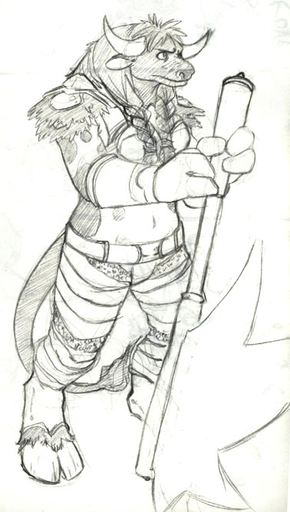 anthro axe bovid bovine clothed clothing conditional_dnp female graphite_(artwork) greyscale holding_object holding_weapon hooves horn mammal melee_weapon monochrome pencil_(artwork) portrait sefeiren simple_background sketch solo tauren traditional_media_(artwork) video_games warrior weapon white_background // 378x668 // 70.1KB