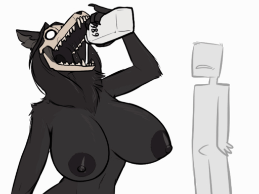 2020 2d_animation 4:3 animated anon anthro areola beverage big_breasts black_areola black_body black_fur black_hair black_nipples bouncing bouncing_breasts breasts bulge canid canine clothed clothing dark_areola dark_nipples drinking duo erection erection_under_clothing female fur hair keadonger male malo mammal milk monotone_areola monotone_nipples motion_tweening nipples scp-1471 scp-1471-a scp-686 scp_foundation short_playtime simple_background tenting undead // 560x420 // 103.7KB