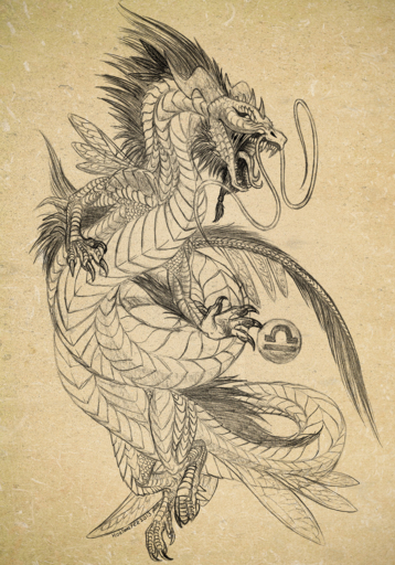 2013 4_claws 4_fingers 4_toes ambiguous_gender archspirigvit asian_mythology claws dragon east_asian_mythology eastern_dragon feet feral fingers hi_res mythology open_mouth scales sketch solo teeth toes tongue traditional_media_(artwork) // 1048x1500 // 3.8MB