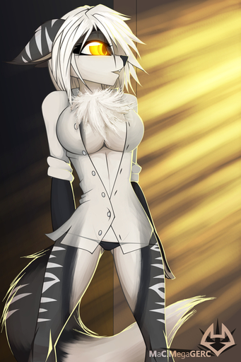 2:3 anthro armalita_(macmegagerc) breasts canid canine clothed clothing female hi_res macmegagerc mammal open_mouth panties simple_background solo underwear // 800x1200 // 837.4KB