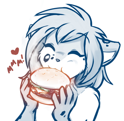 2021 <3 anthro burger canid canine casual_nudity conditional_dnp eating eyes_closed felid female food fur happy holding_food holding_object hybrid kathrin_vaughan keidran mammal meme monochrome nude pantherine simple_background sketch solo spots spotted_body spotted_fur tom_fischbach twokinds webcomic white_background // 594x575 // 229.8KB