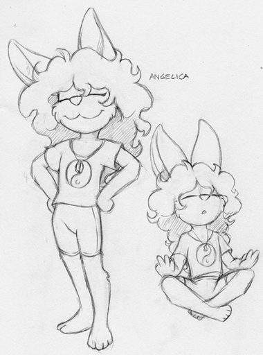 angelica_(jay_naylor) anthro barefoot biped bottomwear clothed clothing conditional_dnp feet female fur hair jay_naylor jewelry lagomorph leporid mammal monochrome multiple_poses necklace pose rabbit shirt shorts sitting sketch smile solo standing topwear traditional_media_(artwork) // 397x535 // 67.0KB