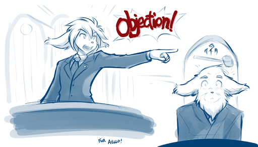 2020 7:4 ace_attorney alternate_version_at_source anthro basitin beard capcom clothing conditional_dnp court dialogue duo english_text facial_hair gesture hi_res inside judge keith_keiser lawyer male mammal monochrome necktie open_mouth pointing sketch suit text tom_fischbach twokinds video_games webcomic webcomic_character // 2240x1280 // 950.4KB